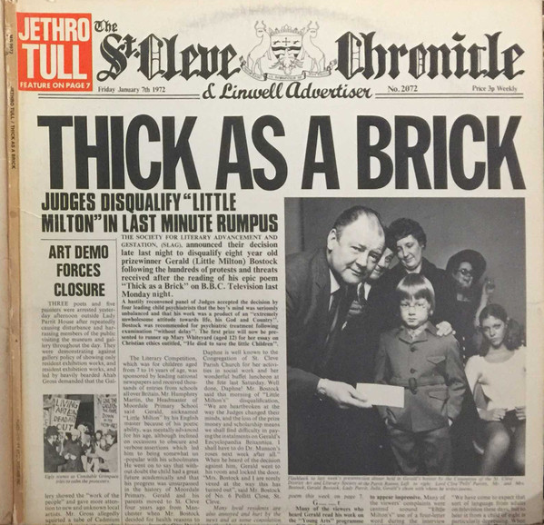 Jethro Tull - Thick As A Brick | Reprise Records (MS 2072) - main