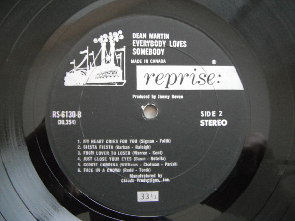 Dean Martin - Everybody Loves Somebody | Reprise Records (RS 6130) - 4 Dean Martin - Everybody Loves Somebody | Reprise Records (RS 6130) - 4