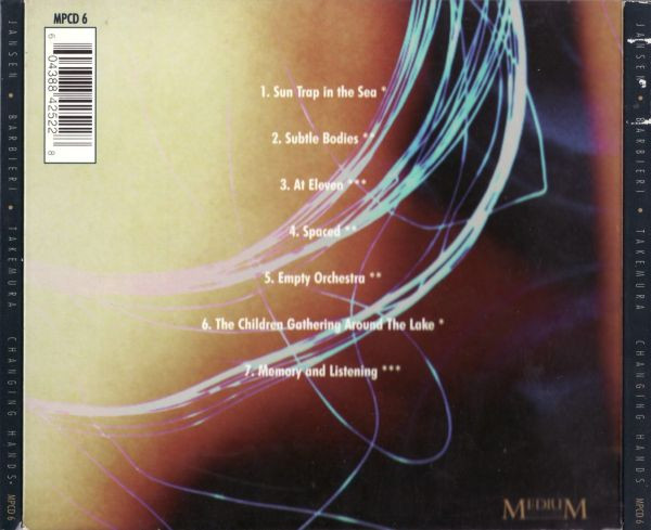 Steve Jansen • Richard Barbieri • Nobukazu Takemura - Changing Hands | Medium Productions Limited (MPCD 6) - 3