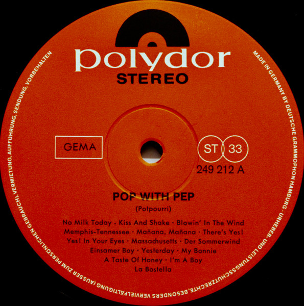 Various - Pop With Pep | Polydor (249 212) - 3