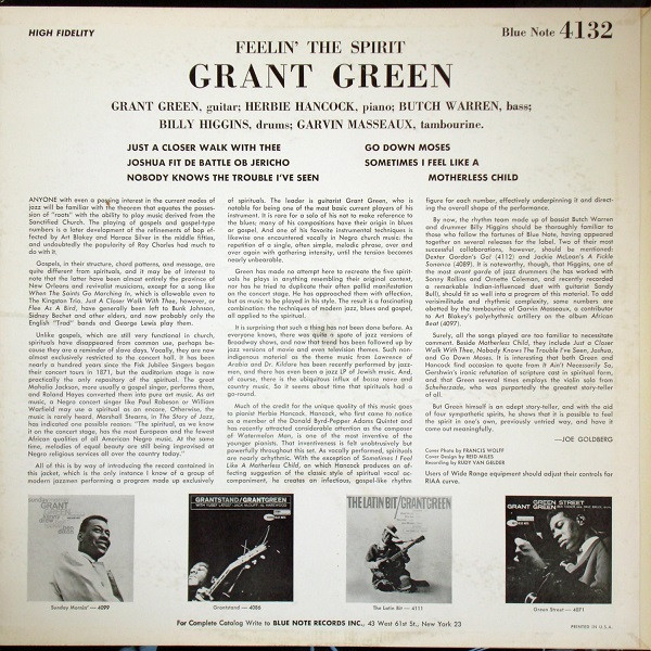Grant Green - Feelin' The Spirit | Blue Note (BLP 4132) - 2