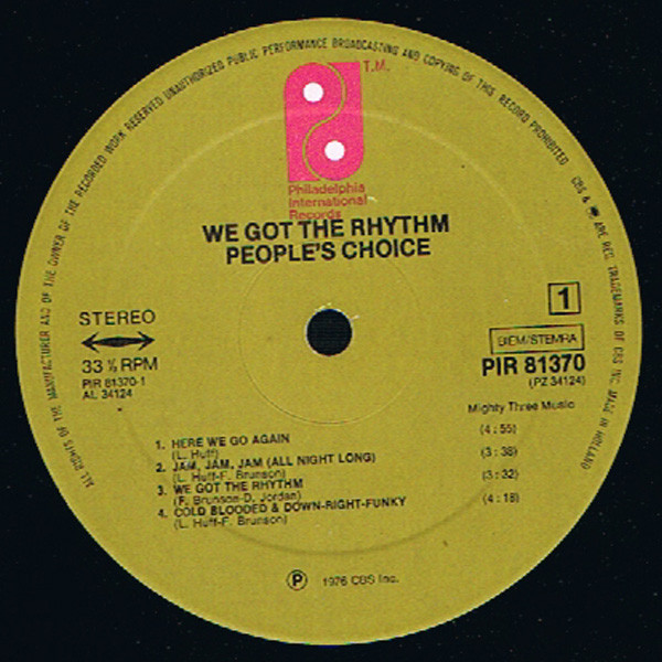 People's Choice - We Got The Rhythm | Philadelphia International Records (PIR 81370) - 3 People's Choice - We Got The Rhythm | Philadelphia International Records (PIR 81370) - 3