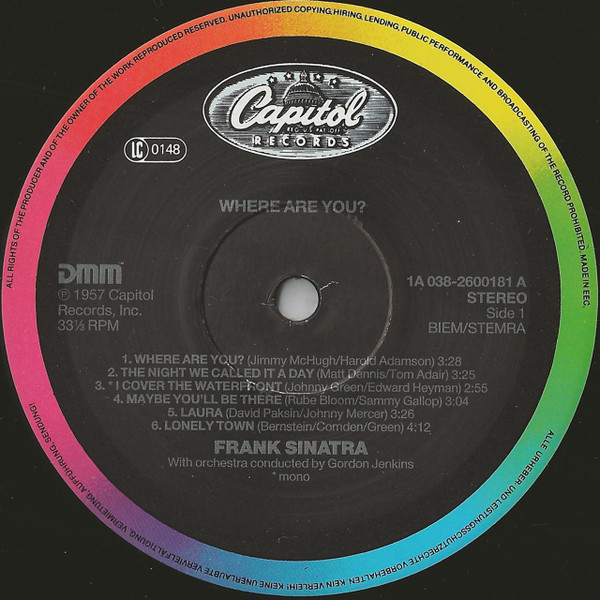 Frank Sinatra - Where Are You? | Capitol Records (1A 038-260018 1) - 3