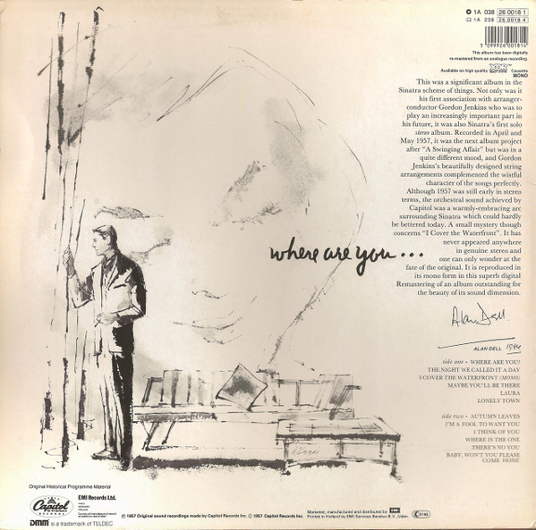 Frank Sinatra - Where Are You? | Capitol Records (1A 038-260018 1) - 2