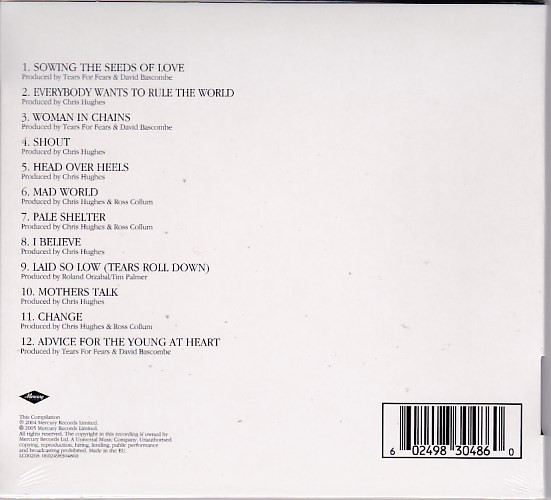 Tears For Fears - Tears Roll Down (Greatest Hits 82-92) | Mercury (0602498304860) - 2