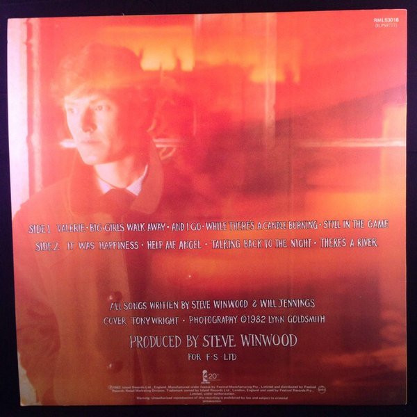 Steve Winwood - Talking Back To The Night | Island Records (RML53018) - 2 Steve Winwood - Talking Back To The Night | Island Records (RML53018) - 2