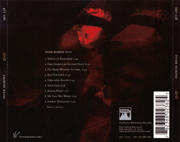 Peter Murphy - Dust | Metropolis (MET 238) - 2 Peter Murphy - Dust | Metropolis (MET 238) - 2