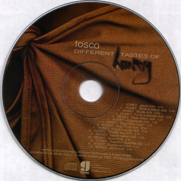 Tosca - Different Tastes Of Honey | G-Stone Recordings (G-Stone 015 CD) - 3