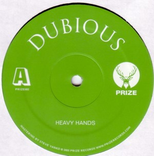 Dubious - Heavy Hands / Sidesteps / Concrete Tan | Prize Records (Prize 002)