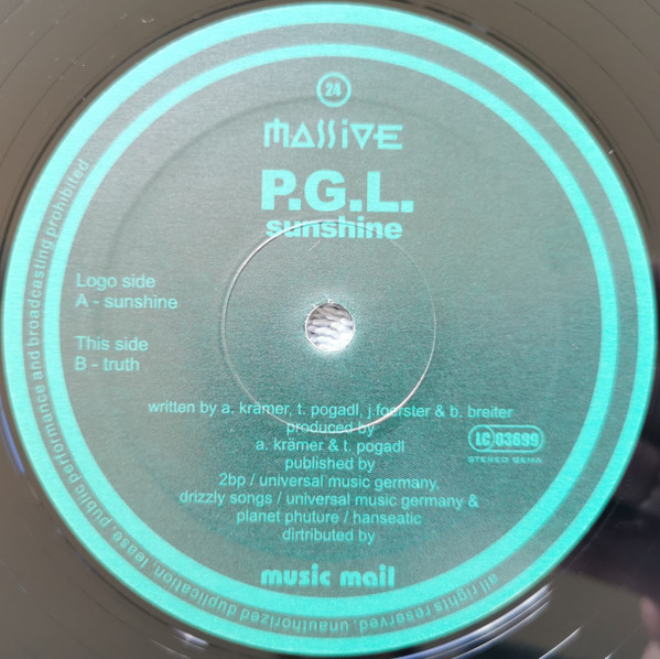 P.G.L. - Sunshine | Massive Records (MAS 24) - 2