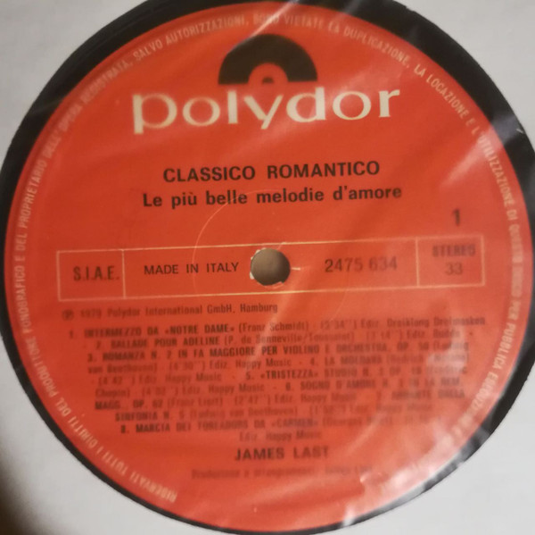 James Last - Classico Romantico - Le Più Belle Melodie D'Amore | Polydor (2475 634) - 3