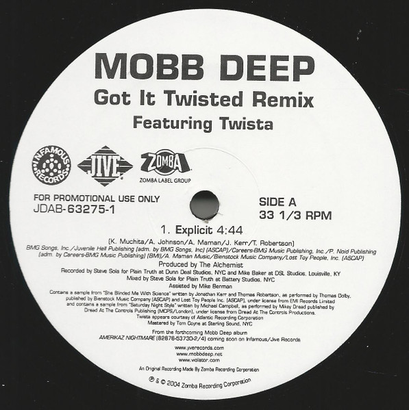 Mobb Deep Featuring Twista - Got It Twisted Remix | Infamous Records (JDAB-63275-1) - 2