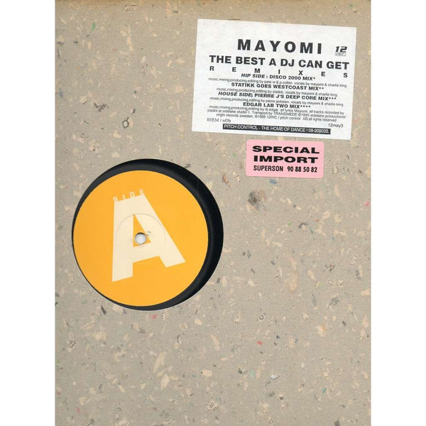Mayomi - The Best A DJ Can Get (Remixes) | 12INC (12may3) - 2