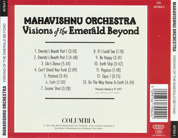 Mahavishnu Orchestra - Visions Of The Emerald Beyond | Columbia (467904 2) - 2