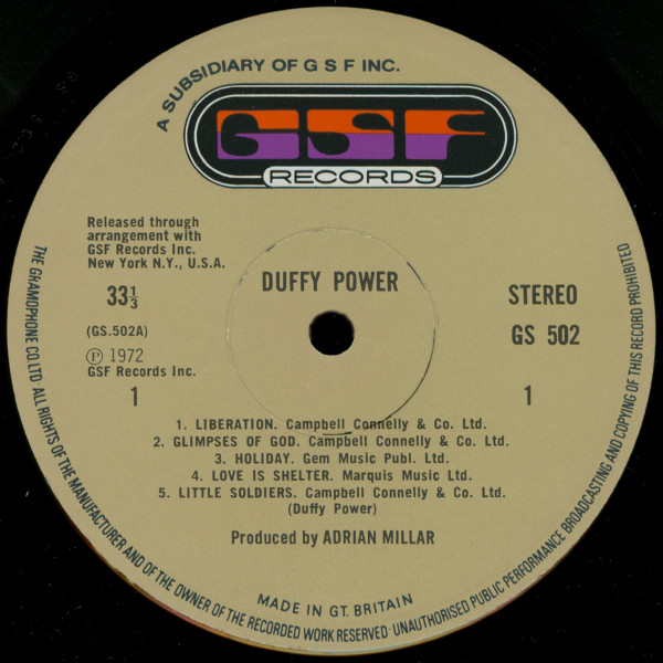 Duffy Power - Duffy Power | GSF Records (GS 502) - 3