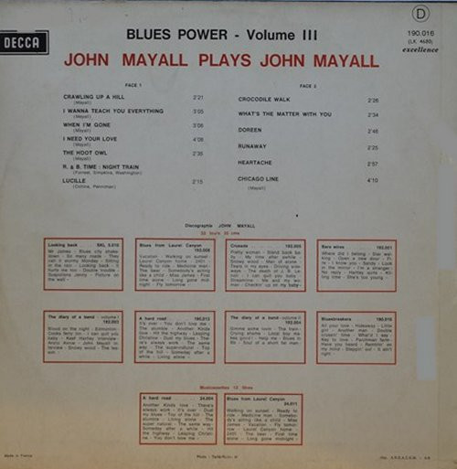 John Mayall - John Mayall Plays John Mayall | Decca (190.016) - 2