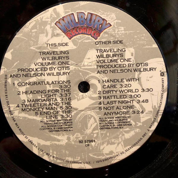 Traveling Wilburys - Volume One | Wilbury Records (92 57961) - 4 Traveling Wilburys - Volume One | Wilbury Records (92 57961) - 4