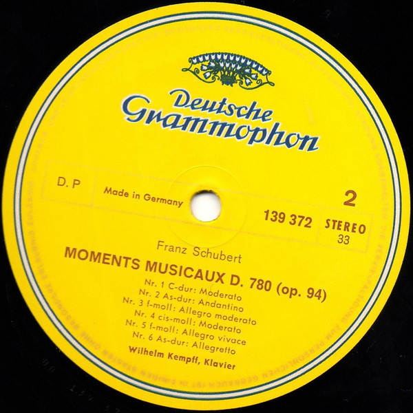 Franz Schubert , Wilhelm Kempff - Wanderer-Fantasie D.760 Moments Musicaux D.780 | Deutsche Grammophon (139 372 SLPM) - 4 Franz Schubert , Wilhelm Kempff - Wanderer-Fantasie D.760 Moments Musicaux D.780 | Deutsche Grammophon (139 372 SLPM) - 4