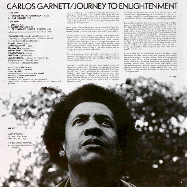 Carlos Garnett - Journey To Enlightenment LP | Muse Records (MR 5057) - 2 Carlos Garnett - Journey To Enlightenment LP | Muse Records (MR 5057) - 2