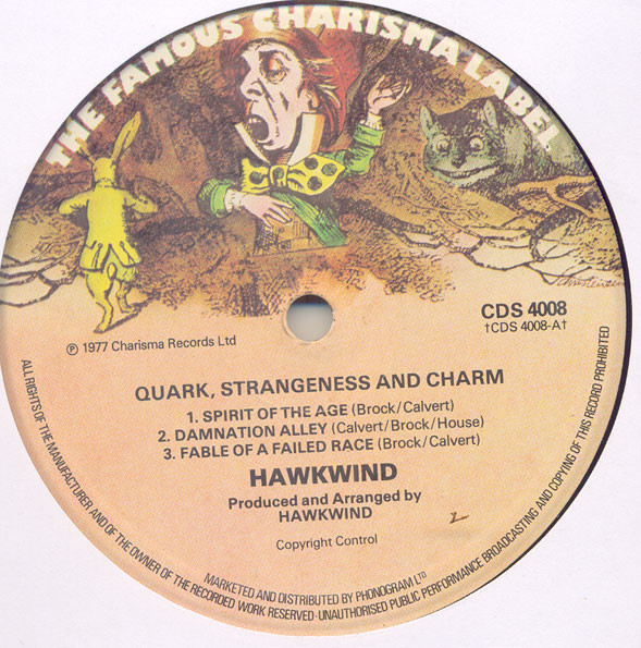 Hawkwind - Quark, Strangeness And Charm | Charisma (CDS 4008) - 3