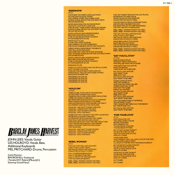 Barclay James Harvest - Victims Of Circumstance | Polydor (817 950-1) - main
