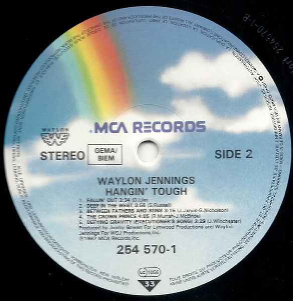 Waylon Jennings - Hangin' Tough | MCA Records (254 570-1) - 4