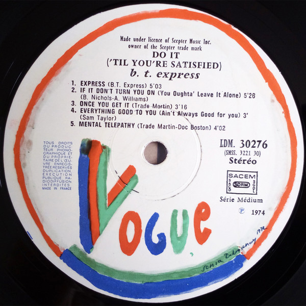 B.T. Express - Do It ('Til You're Satisfied) | Scepter Records (LDM. 30276)
