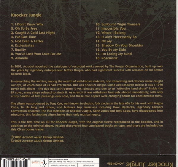 Knocker Jungle - Knocker Jungle | Acrobat (ACMCD4286) - main