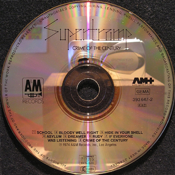 Supertramp - Crime Of The Century | A&M Records (393 647-2) - 2