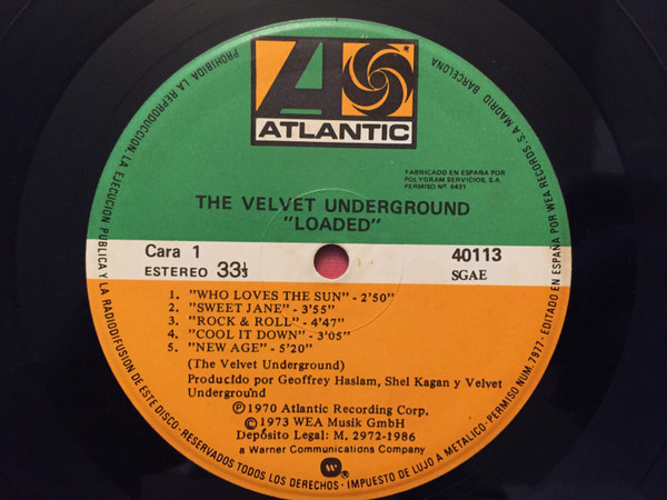 The Velvet Underground - Loaded featuring Lou Reed | Atlantic (40113) - 3