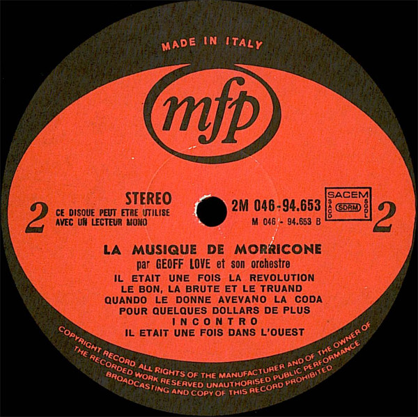 Ennio Morricone - Geoff Love & His Orchestra - La Musique D'Ennio Morricone | Music For Pleasure (2M 046 - 94.653) - 4 Ennio Morricone - Geoff Love & His Orchestra - La Musique D'Ennio Morricone | Music For Pleasure (2M 046 - 94.653) - 4