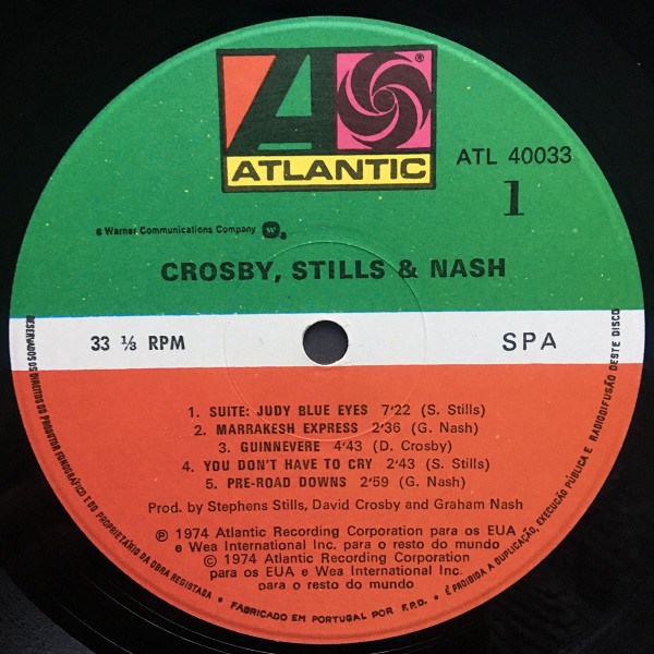 Crosby, Stills & Nash - Crosby, Stills & Nash | Atlantic (ATL 40033) - main