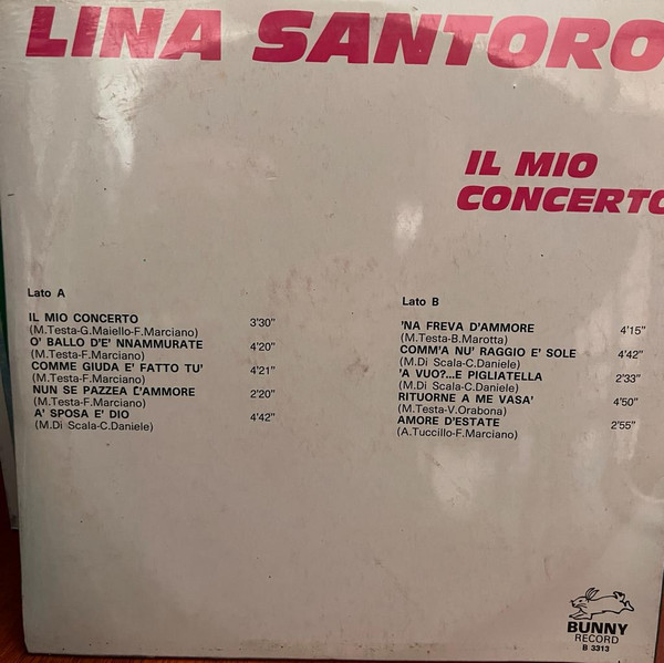 Lina Santoro - Il Mio Concerto | Bunny Record (B 3313) - 2