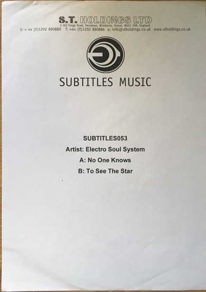 Electrosoul System - No One Knows / To See The Stars | Subtitles (SUBTITLES053) - 2 Electrosoul System - No One Knows / To See The Stars | Subtitles (SUBTITLES053) - 2