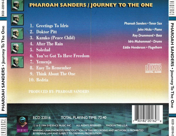 Pharoah Sanders - Journey To The One CD | Evidence (ECD 22016-2) - 4