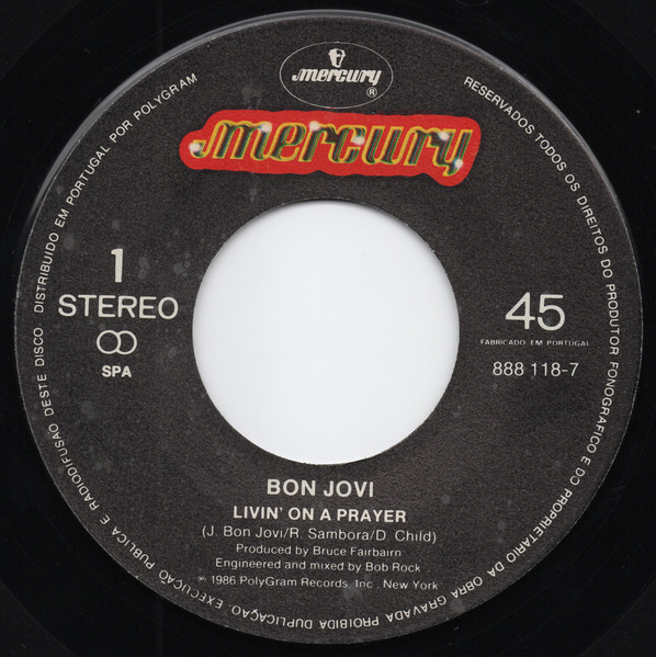 Bon Jovi - Livin' On A Prayer | Mercury (888 118-7) - 3