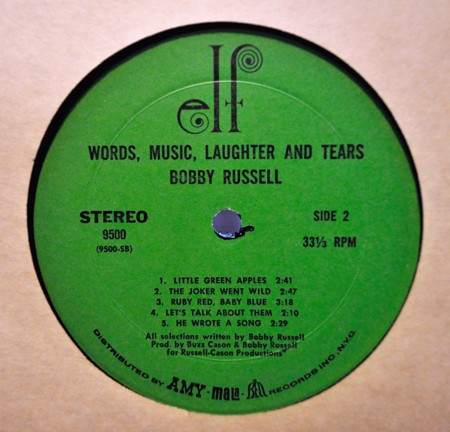 Bobby Russell - Words, Music, Laughter And Tears | Elf (9500) - 4 Bobby Russell - Words, Music, Laughter And Tears | Elf (9500) - 4