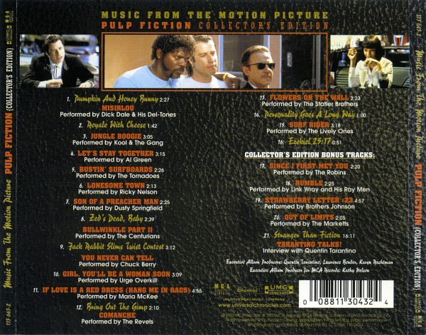 Various - Pulp Fiction: Music From The Motion Picture (Collector's Edition) | MCA Records (113 043-2) - 2