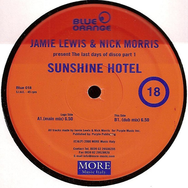 Jamie Lewis & Nick Morris - The Last Days Of Disco (Part 1) | Blue Orange (Blue 018) - 2