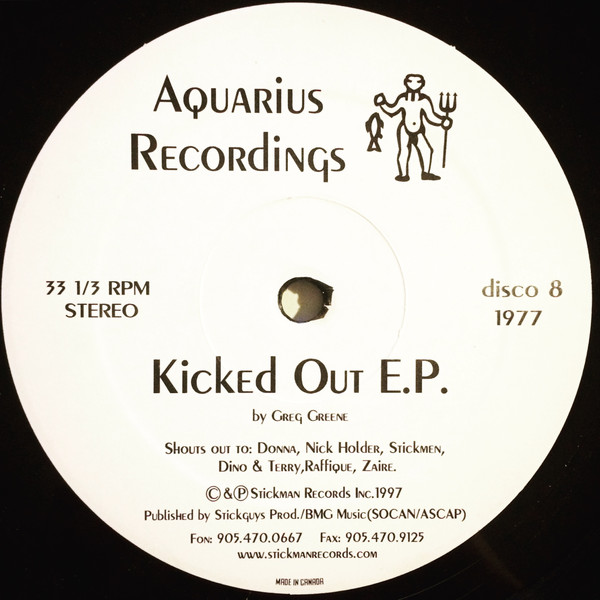 Greg Greene - Kicked Out E.P. | Aquarius Recordings (disco 8) - main Greg Greene - Kicked Out E.P. | Aquarius Recordings (disco 8) - main