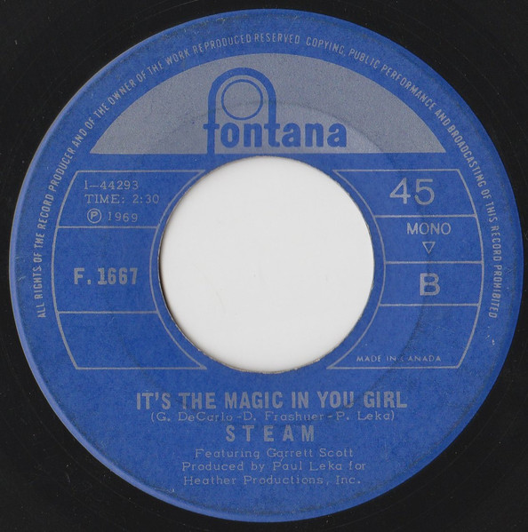 Steam Featuring Garrett Scott - Na Na Hey Hey Kiss Him Goodbye (7") [Vinyl] | Fontana (F.1667) - 2