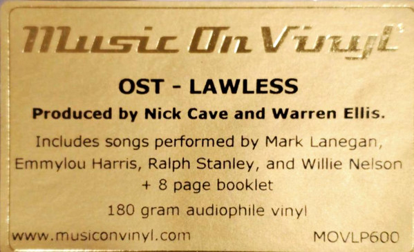 Nick Cave & Warren Ellis - Present: Lawless - Original Motion Picture Soundtrack | Music On Vinyl (MOVLP600) - 2 Nick Cave & Warren Ellis - Present: Lawless - Original Motion Picture Soundtrack | Music On Vinyl (MOVLP600) - 2
