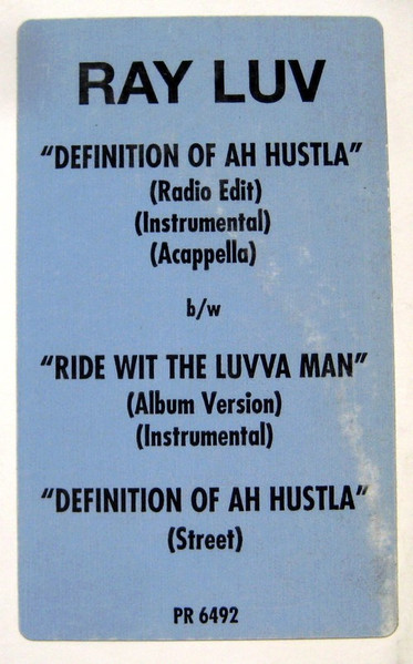 Ray Luv - Definition Of Ah Hustla / Ride With The Luvva Man | Atlantic (PR 6492) - 4 Ray Luv - Definition Of Ah Hustla / Ride With The Luvva Man | Atlantic (PR 6492) - 4