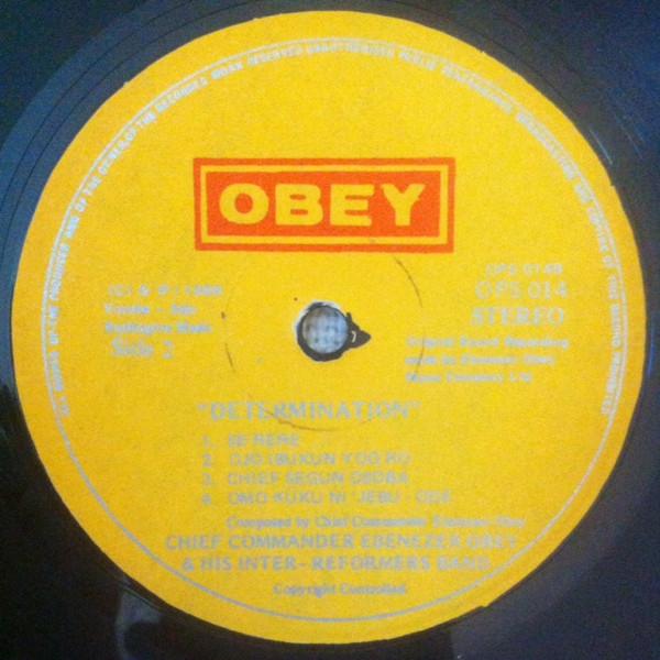 Chief Commander Ebenezer Obey & His Inter-Reformers Band - Determination | Obey (OPS 014) - 4 Chief Commander Ebenezer Obey & His Inter-Reformers Band - Determination | Obey (OPS 014) - 4
