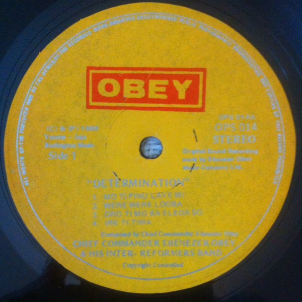 Chief Commander Ebenezer Obey & His Inter-Reformers Band - Determination | Obey (OPS 014) - 3 Chief Commander Ebenezer Obey & His Inter-Reformers Band - Determination | Obey (OPS 014) - 3