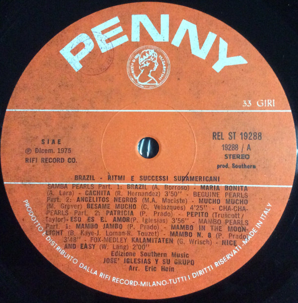 José Iglesias Y Su Grupo - Brazil (Ritmi E Successi Sudamericani) | Penny (REL ST 19288) - 3