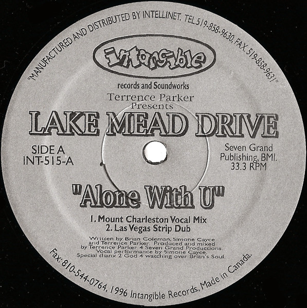 Terrence Parker Presents Lake Mead Drive - Alone With U | Intangible Records & Soundworks (INT-515)