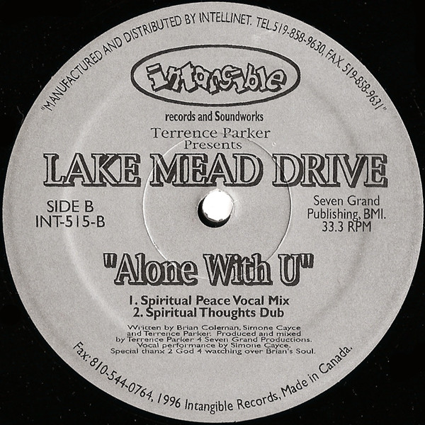 Terrence Parker Presents Lake Mead Drive - Alone With U | Intangible Records & Soundworks (INT-515) - 2