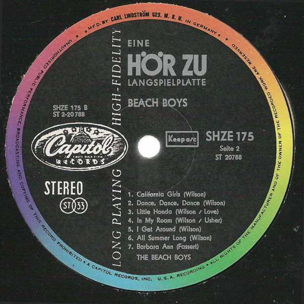 The Beach Boys - Surf Beat Fun | Capitol Records (SHZE-175) - 4