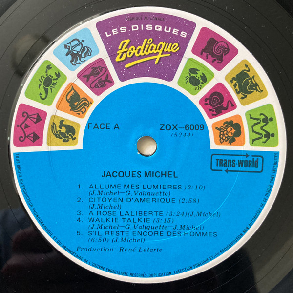 Jacques Michel - Dieu Ne Se Mange Plus... [Vinyl] | Les Disques Zodiaque (ZOX-6009) - 3